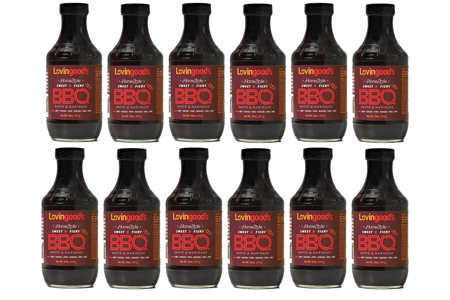 Lovingood's® Sweet & Fiery BBQ Sauce - 20 oz. Bottles