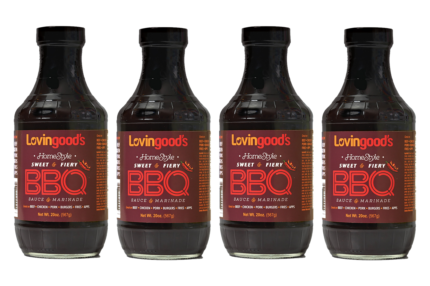 Lovingood's® Sweet & Fiery BBQ Sauce - 20 oz. Bottles