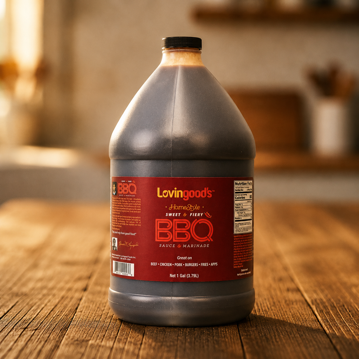 Lovingood's® Sweet & Fiery BBQ Sauce - 1 Gal. Jug