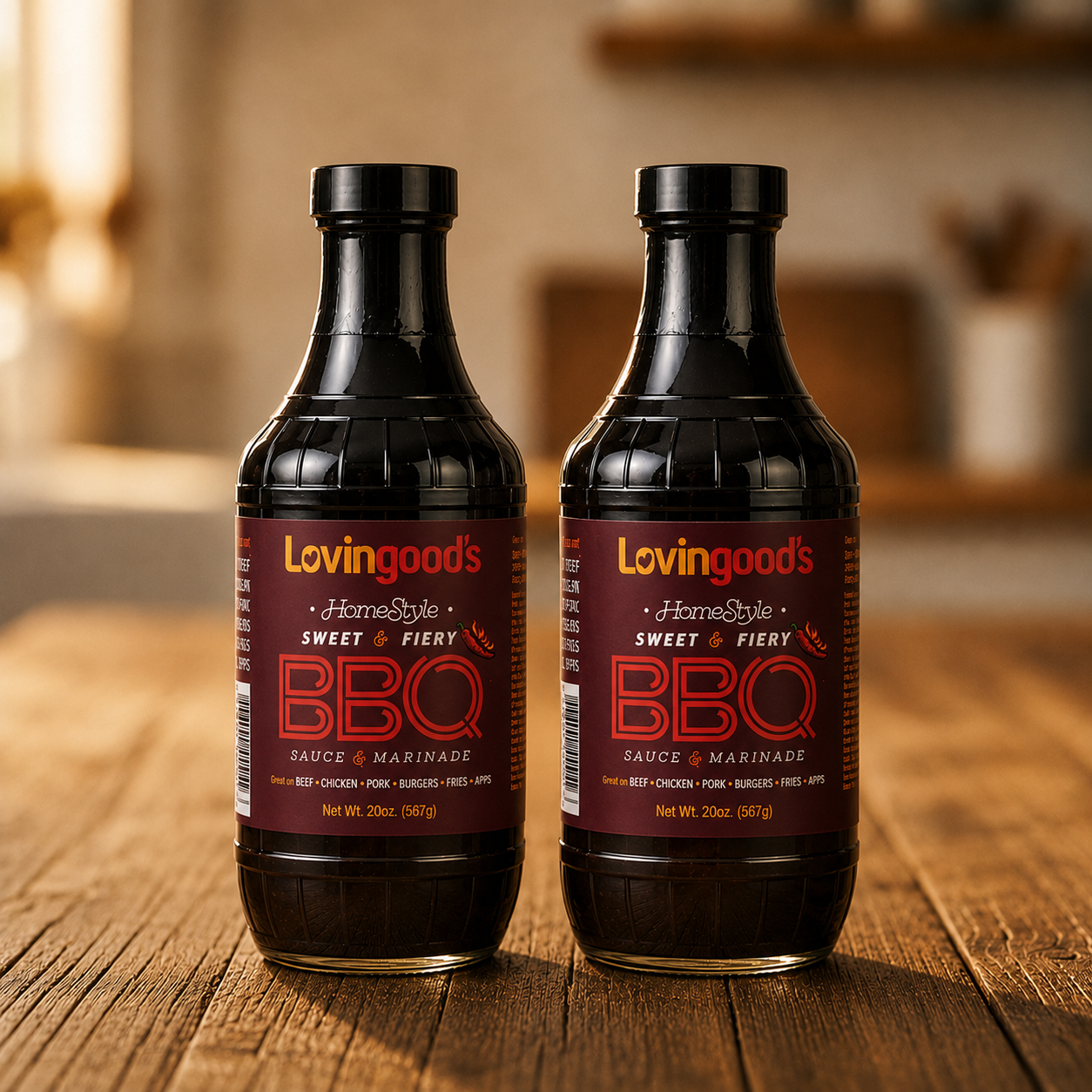 Lovingood's® Sweet & Fiery BBQ Sauce - 20 oz. Bottles