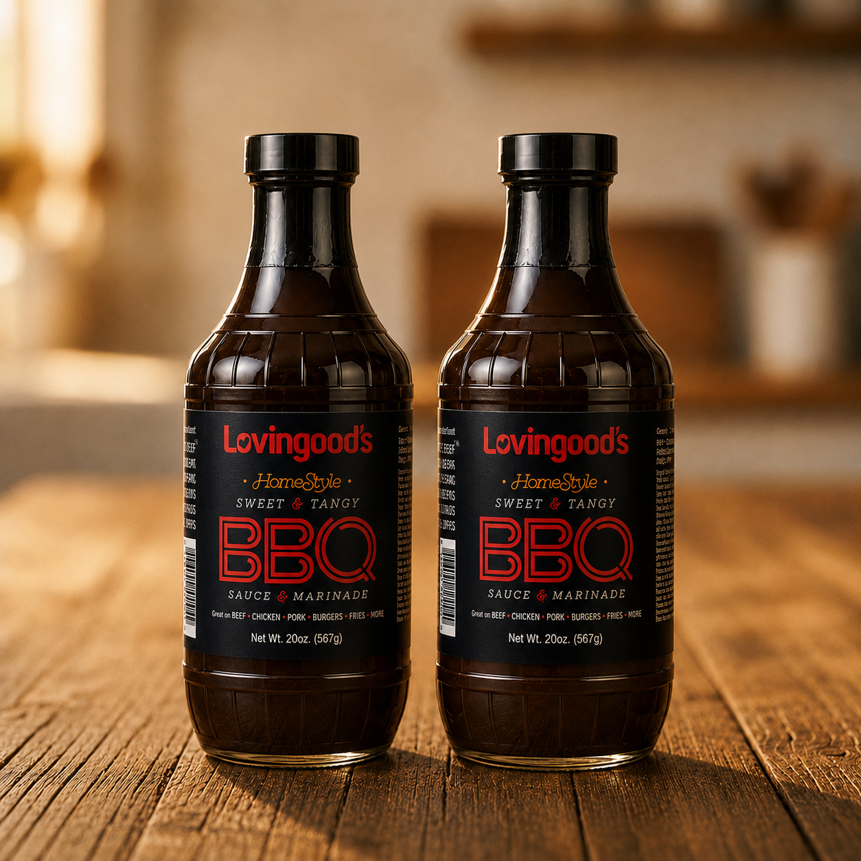 Lovingood's® Sweet & Tangy BBQ Sauce - 20 oz. Bottles