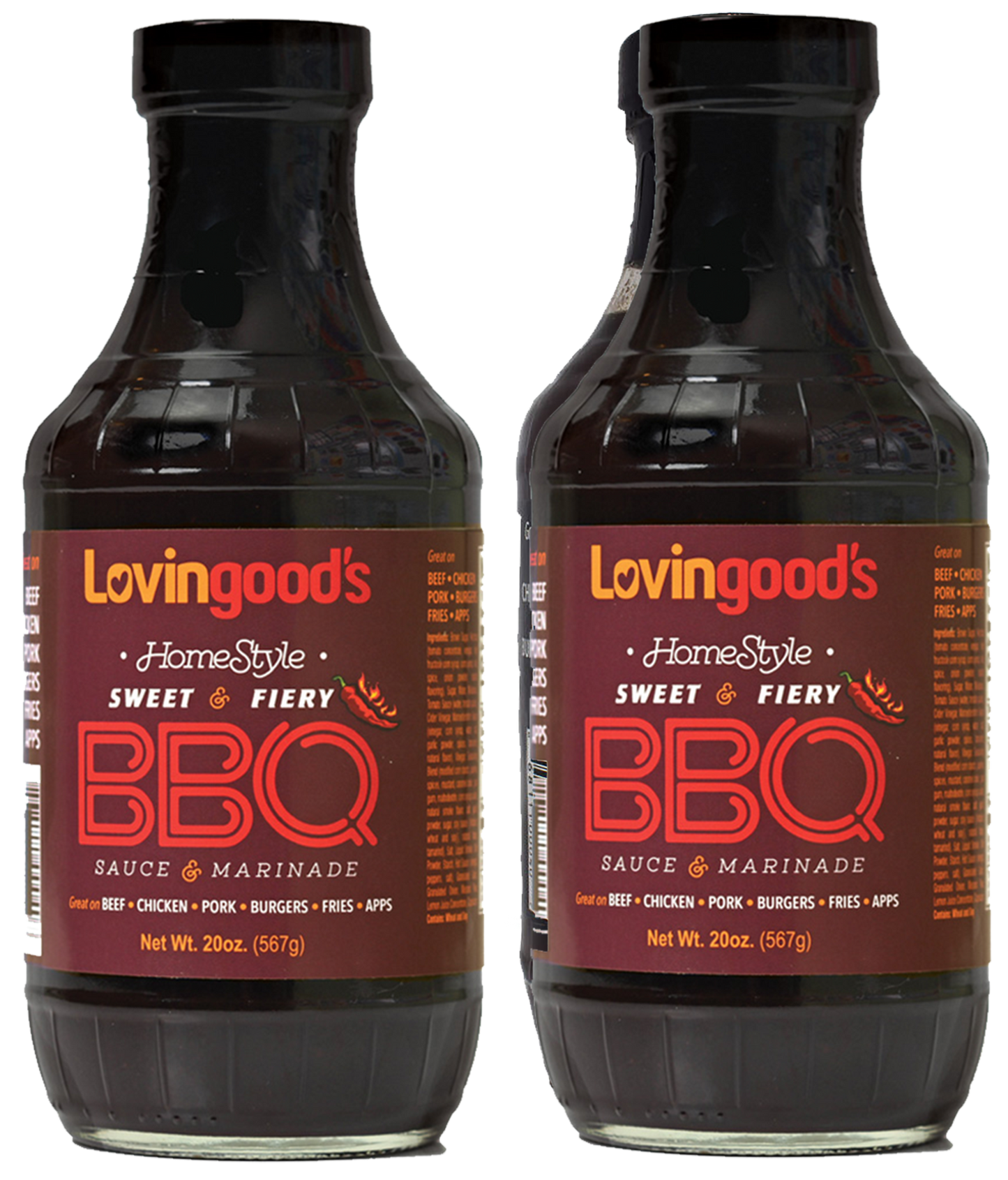 Lovingood's® Sweet & Fiery BBQ Sauce - 20 oz. Bottles